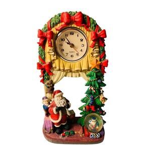 Vintage Cadona Quartz Clock Collection 2000 Santa Claus Christmas Tree Theatre